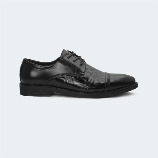 Caliber Shoes Black Formal Shoes for Men (VALOR T544C)