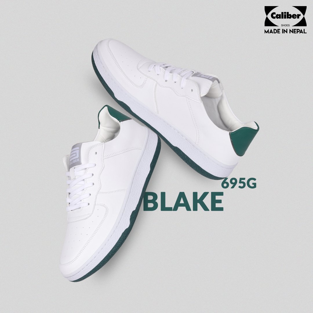 WHITE/GRN Casual Sneakers for Women (BLAKE 695W) - Caliber Shoes