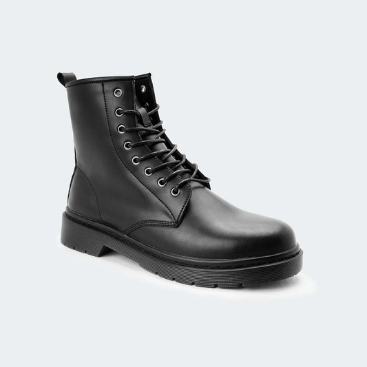 Black Lace Up Boots for Men (ALFRED 468C)