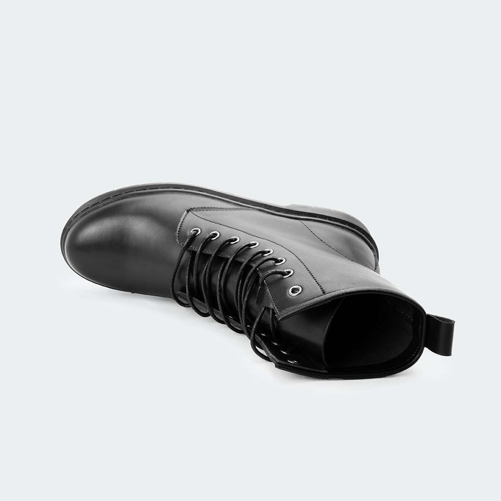 Black Lace Up Boots for Men (ALFRED 468C)