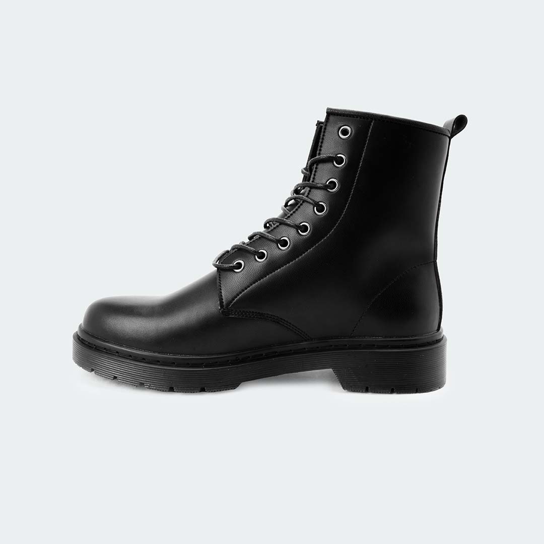 Black Lace Up Boots for Men (ALFRED 468C)