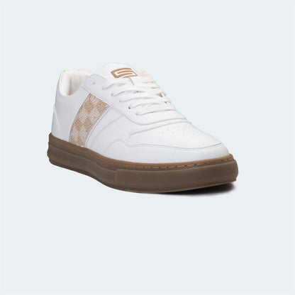 White/Brown Casual Sneakers for Men & Women (JULIO 563C MF)