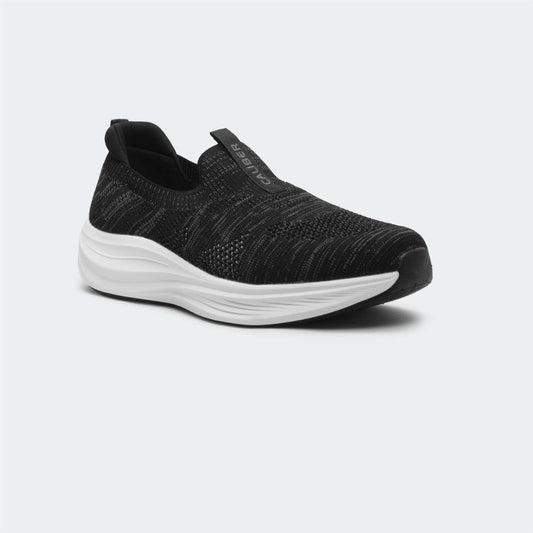 Caliber Black Sports Shoes for Men (AEROKNIT 755)