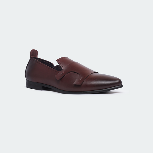 Caliber Shoes Coffee Double Monk Strap Shoes for Men (OPAL B712 C)