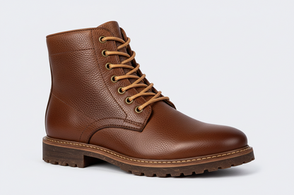 Caliber Shoes Black Lace Up Boots For Men (NICHOLAS A500G)