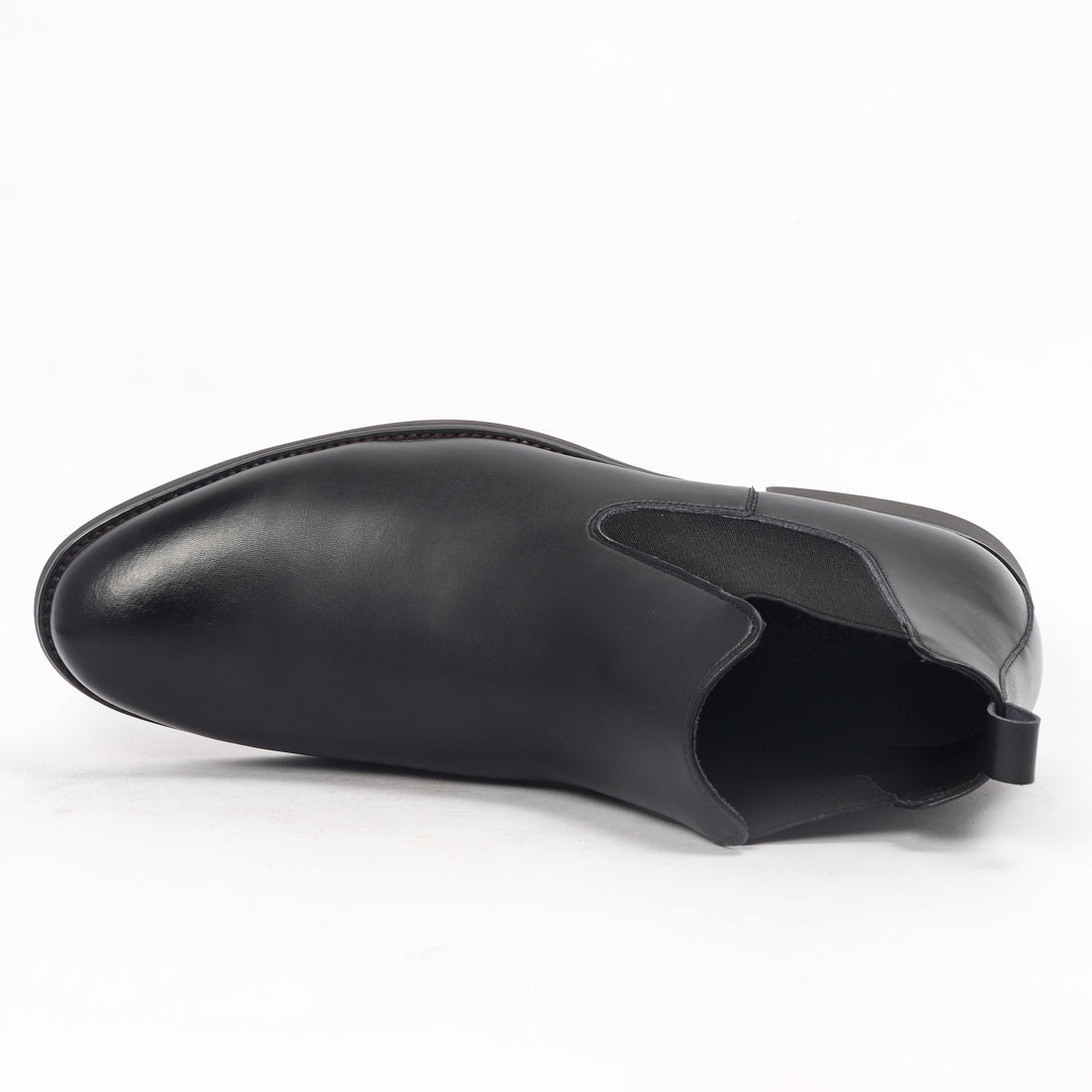 Caliber Shoes Black Chelsea Boots For Men ( A 481 C ) - Caliber Shoes