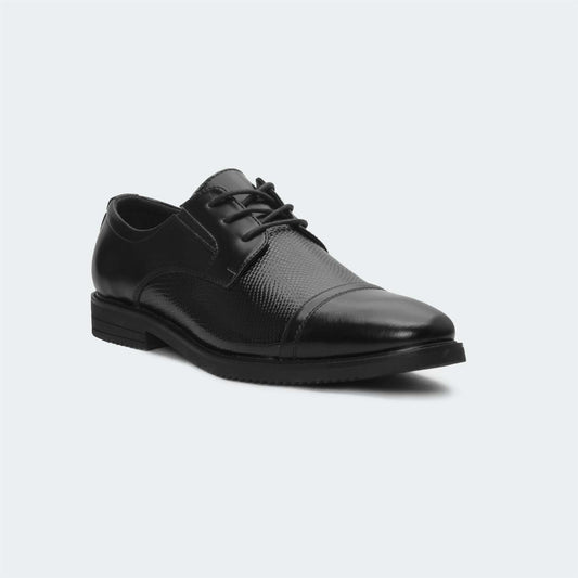 Caliber Shoes Black Formal Shoes for Men (VALOR T544C)