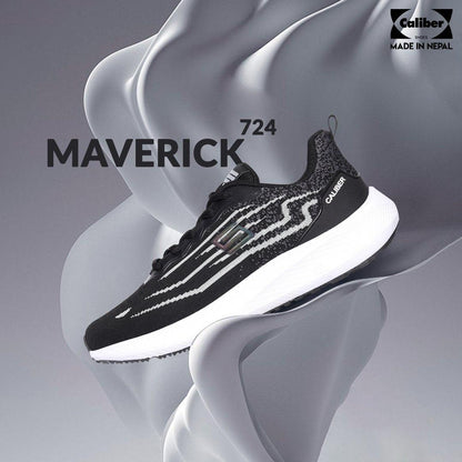 Black Sport Shoes for Men (MAVERICK 724) - Caliber Shoes
