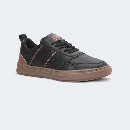 Black/Brown Casual Sneakers for Men (JULIO 563.M) - Caliber Shoes