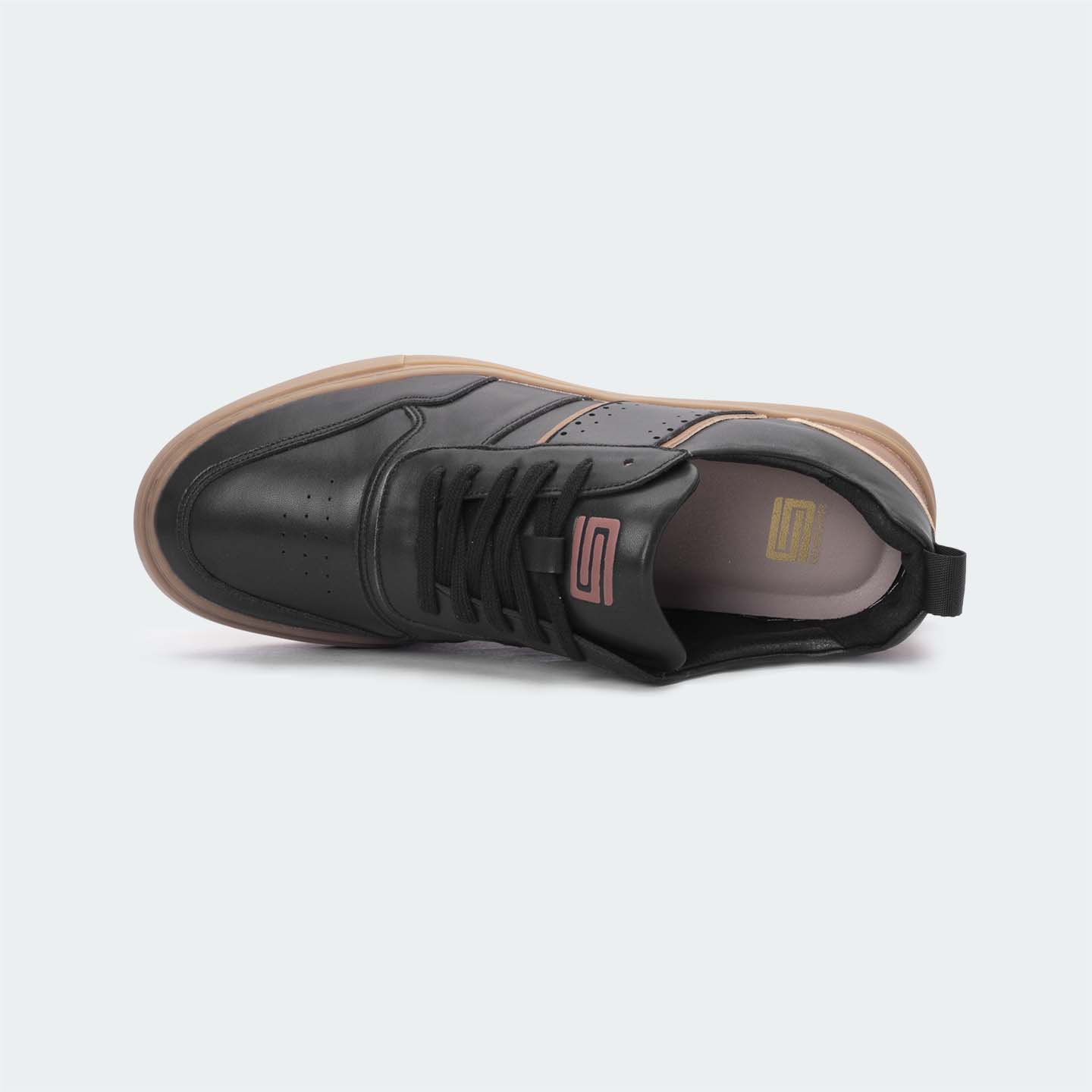 Black/Brown Casual Sneakers for Men (JULIO 563.M) - Caliber Shoes