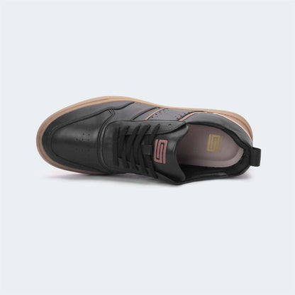 Black/Brown Casual Sneakers for Men (JULIO 563.M) - Caliber Shoes