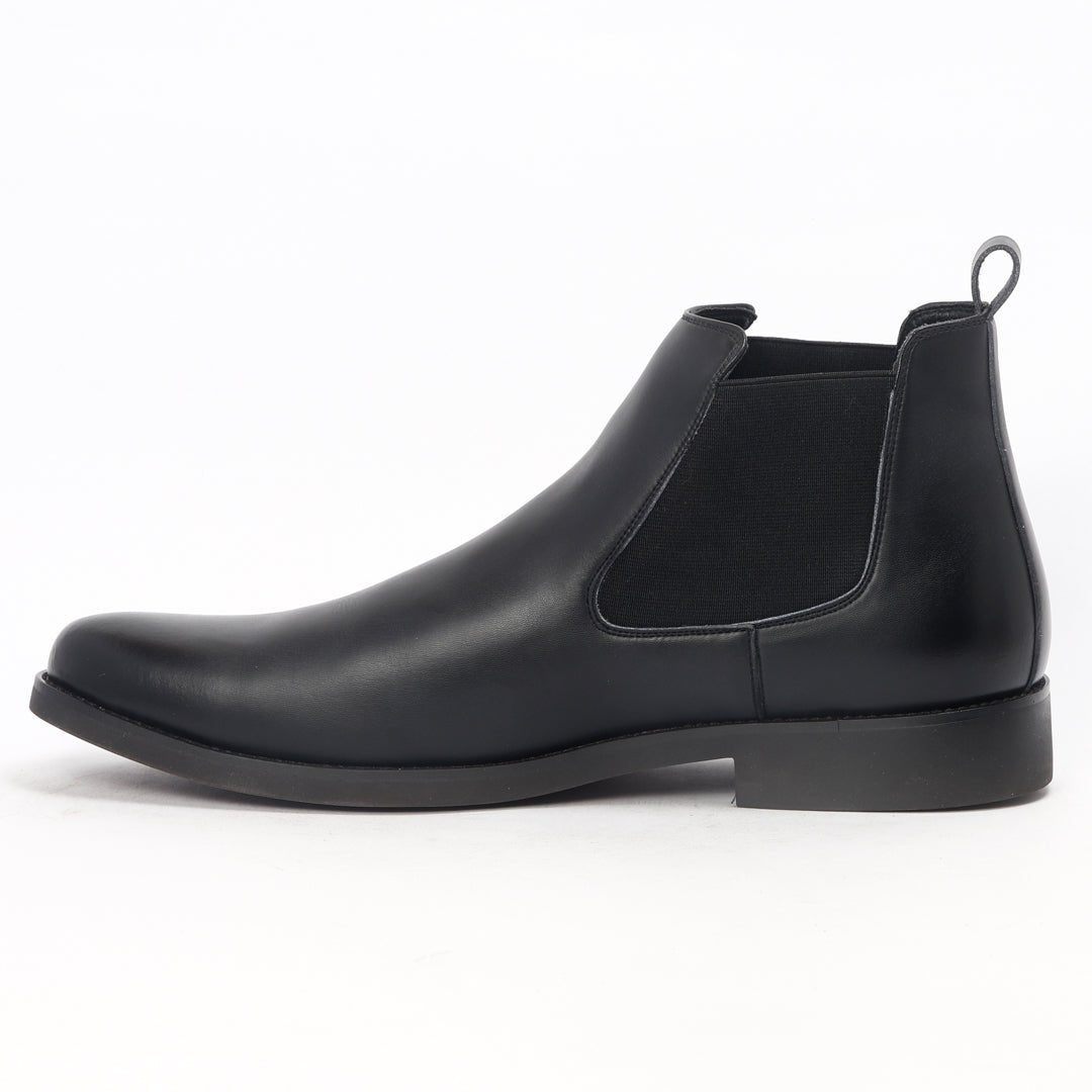 Caliber Shoes Black Chelsea Boots For Men ( A 481 C ) - Caliber Shoes
