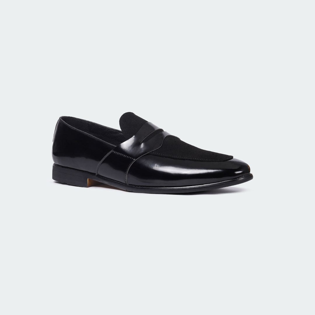 Caliber Shoes Black Formal Shoes for Men (CARTER B683SNY/SR) - Caliber Shoes