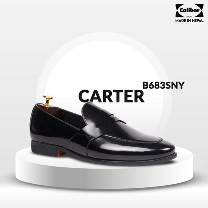 Caliber Shoes Black Formal Shoes for Men (CARTER B683SNY/SR) - Caliber Shoes