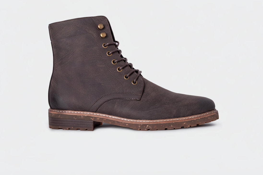 Caliber Shoes Black Lace Up Boots for Men (NICHOLAS A500R) - Caliber Shoes