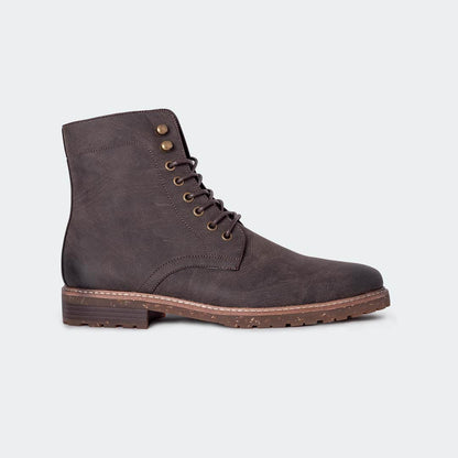 Caliber Shoes Black Lace Up Boots for Men (NICHOLAS A500R) - Caliber Shoes