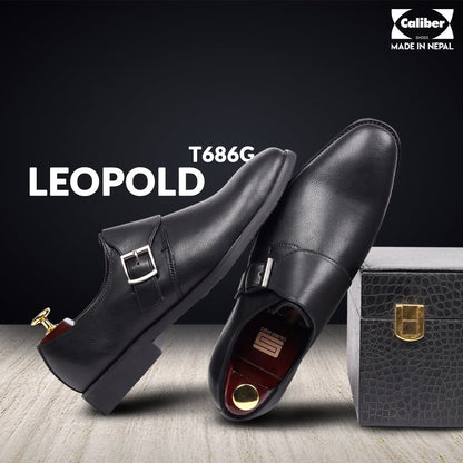 Caliber Shoes Black Penny Formal Shoes for Men (LEOPOLD T686G) - Caliber Shoes
