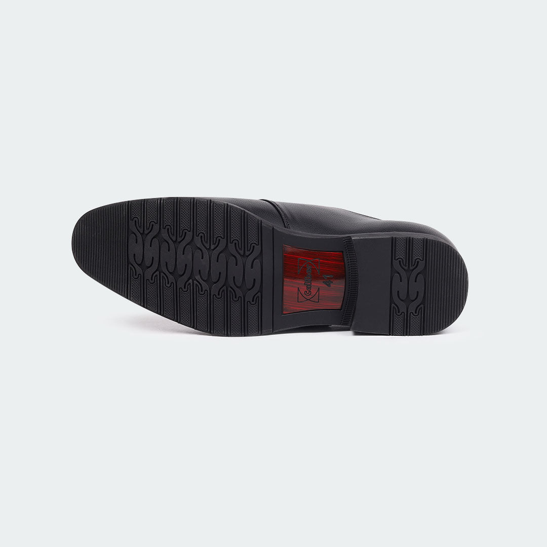 Caliber Shoes Black Penny Formal Shoes for Men (LEOPOLD T686G) - Caliber Shoes