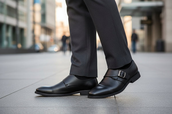 Caliber Shoes Black Penny Formal Shoes for Men (LEOPOLD T686G) - Caliber Shoes