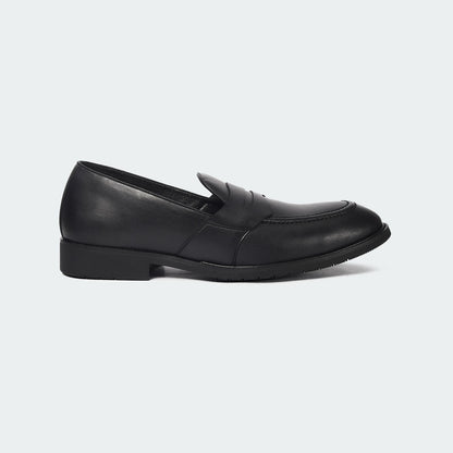 Caliber Shoes Black Penny Formal Shoes for Men (Y543C) - Caliber Shoes