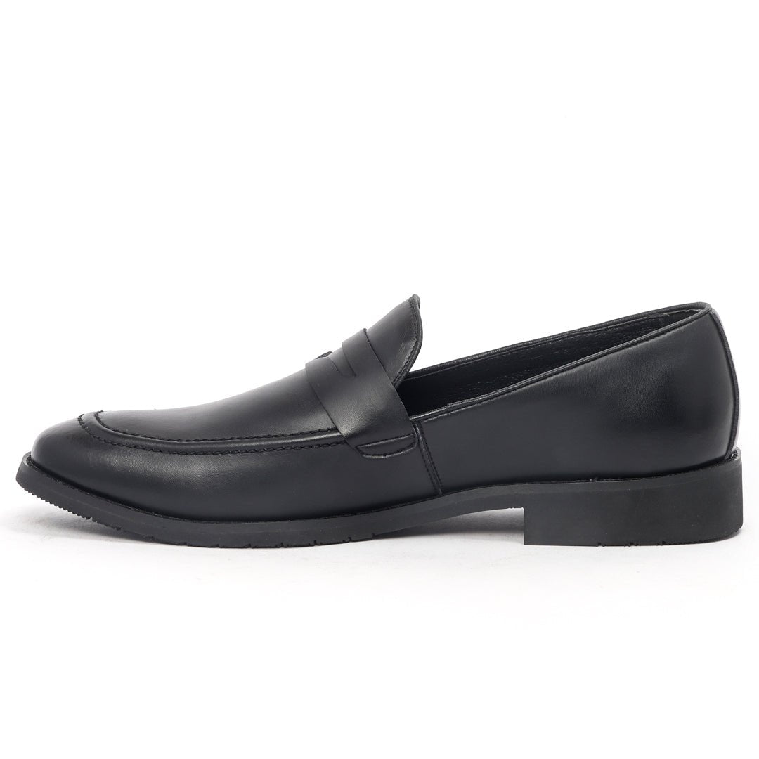 Caliber Shoes Black Slip On Formal Shoes for Men (T653C) - Caliber Shoes