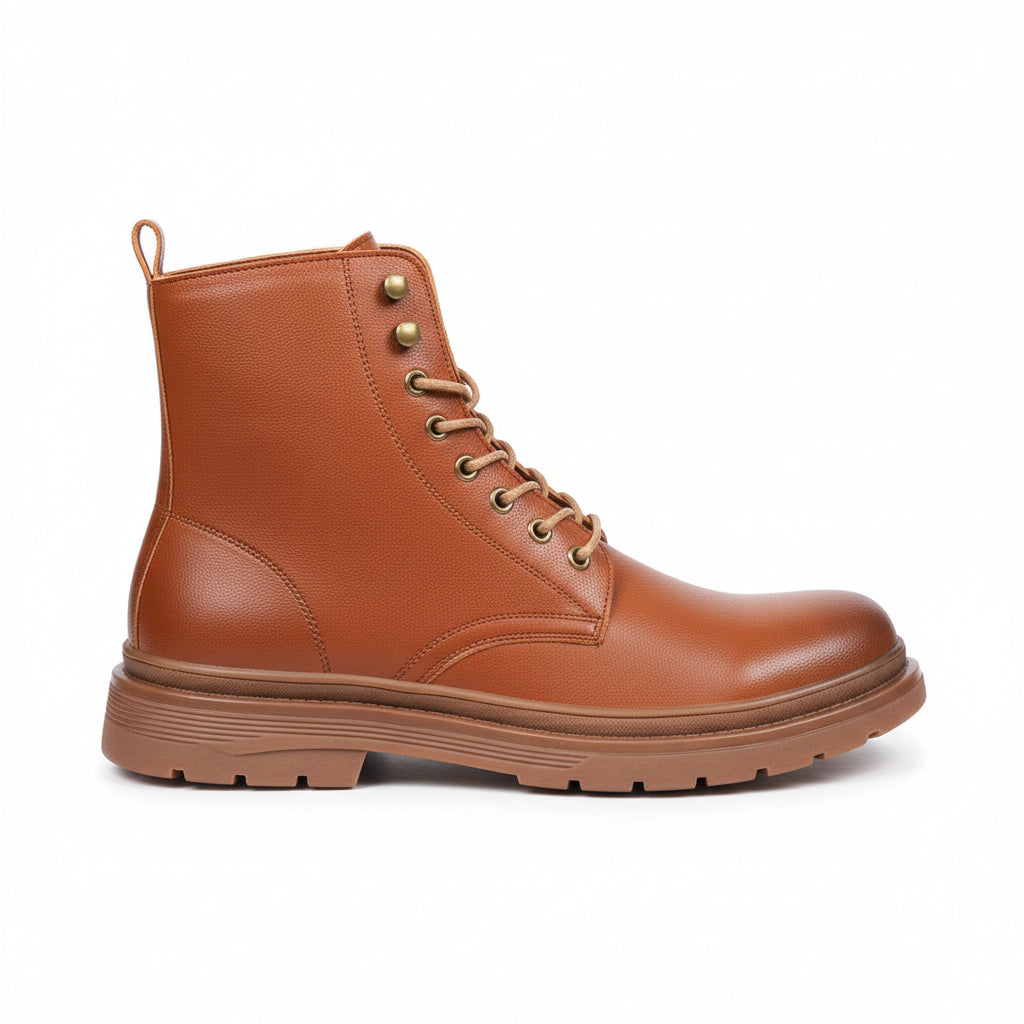 Caliber Shoes Brown Boots For Men (Aiden D499G) - Caliber Shoes