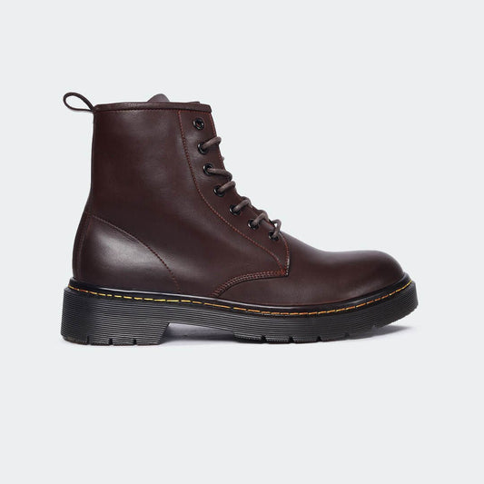 Caliber Shoes Coffee Lace Up Boots for Women (ALEX L468C) - Caliber Shoes