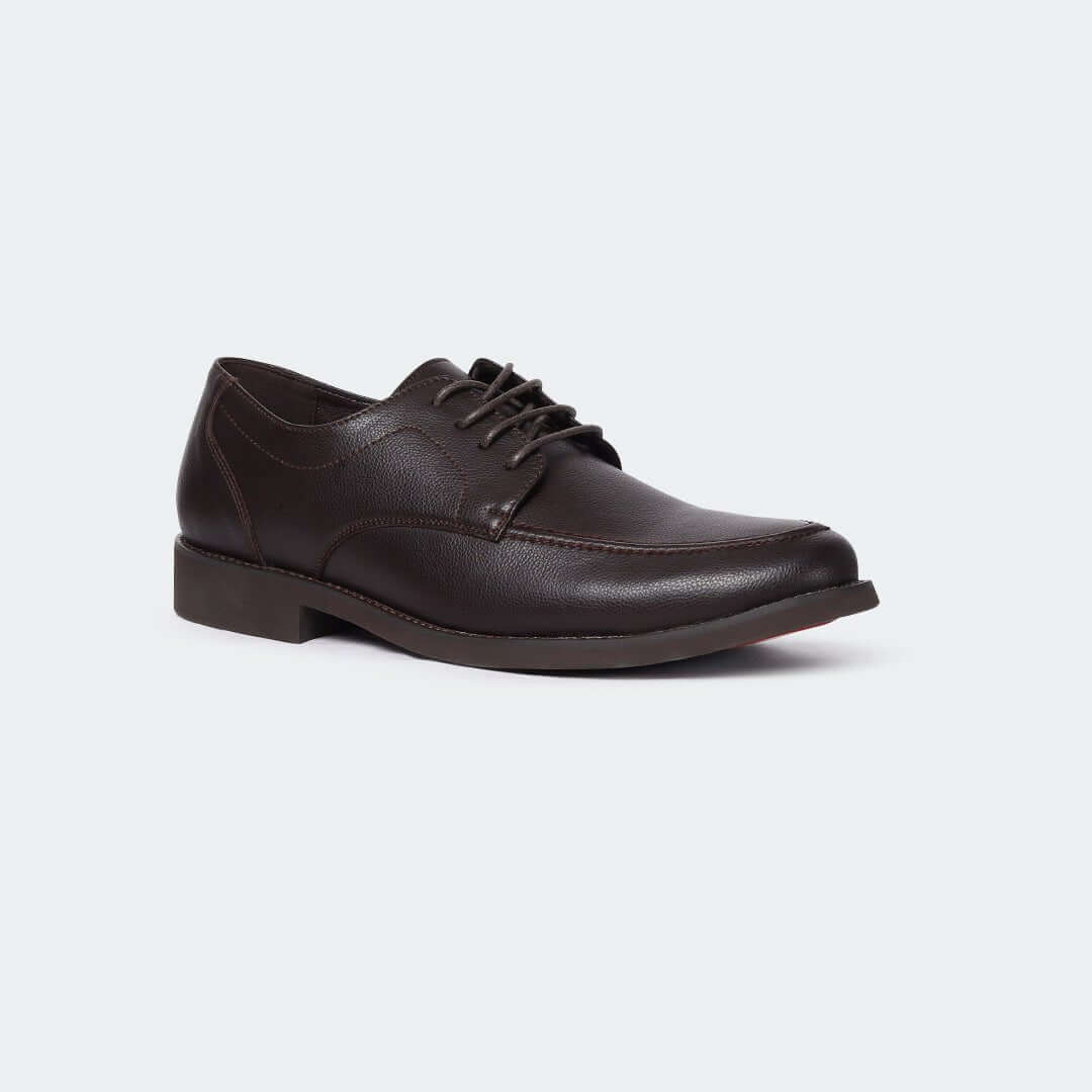 Caliber Shoes Coffee Lace Up Formal Shoes for Men (ALBERT A537G) - Caliber Shoes