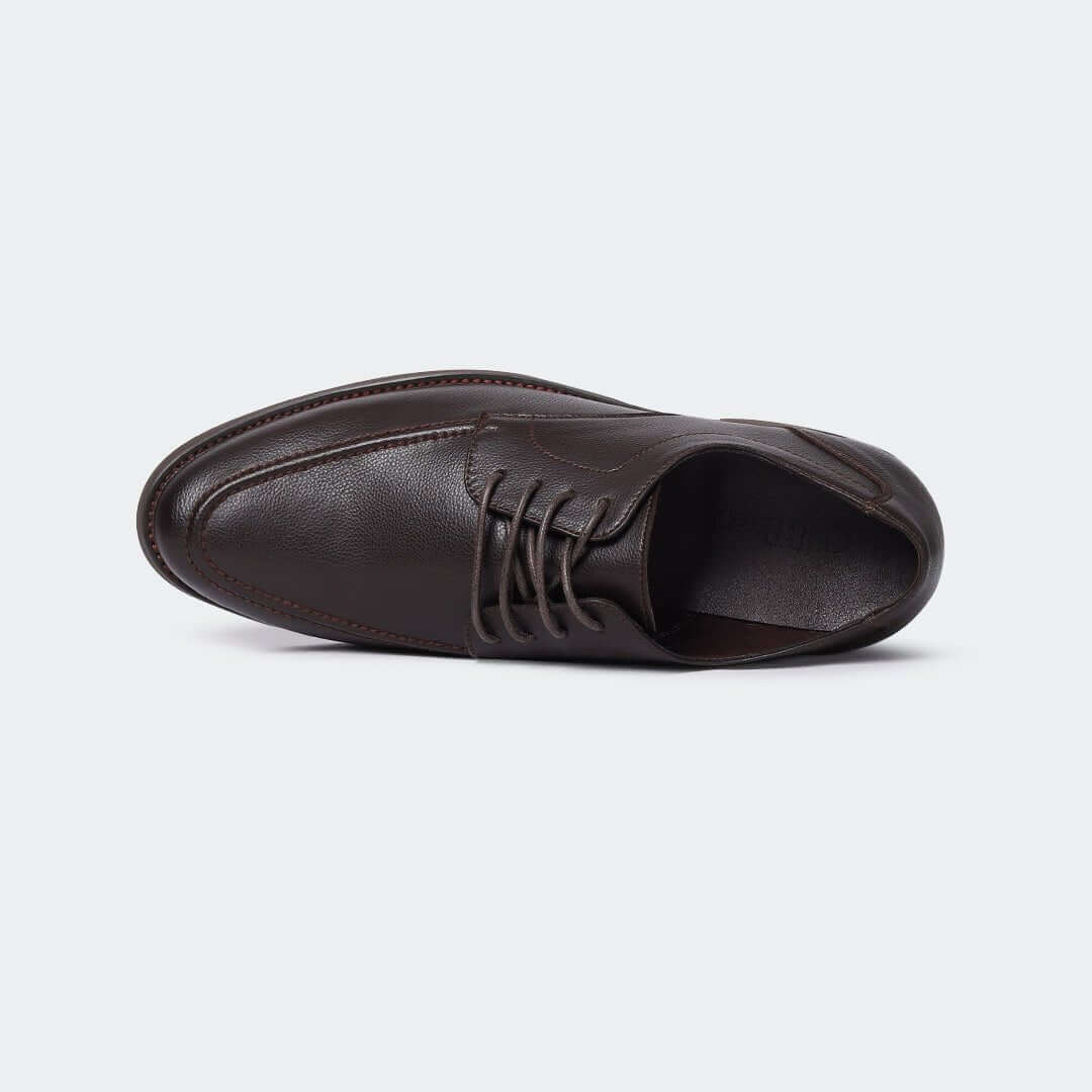Caliber Shoes Coffee Lace Up Formal Shoes for Men (ALBERT A537G)