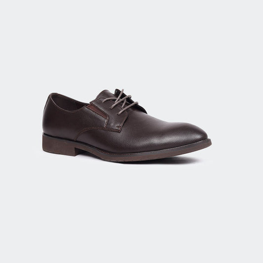 Caliber Shoes Coffee Lace Up Formal Shoes For Men (CLAUDE Y542G)