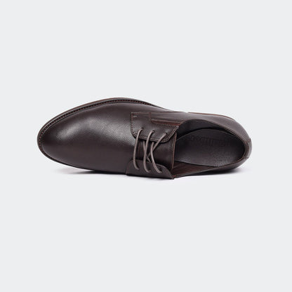Caliber Shoes Coffee Lace Up Formal Shoes For Men (CLAUDE Y542G)
