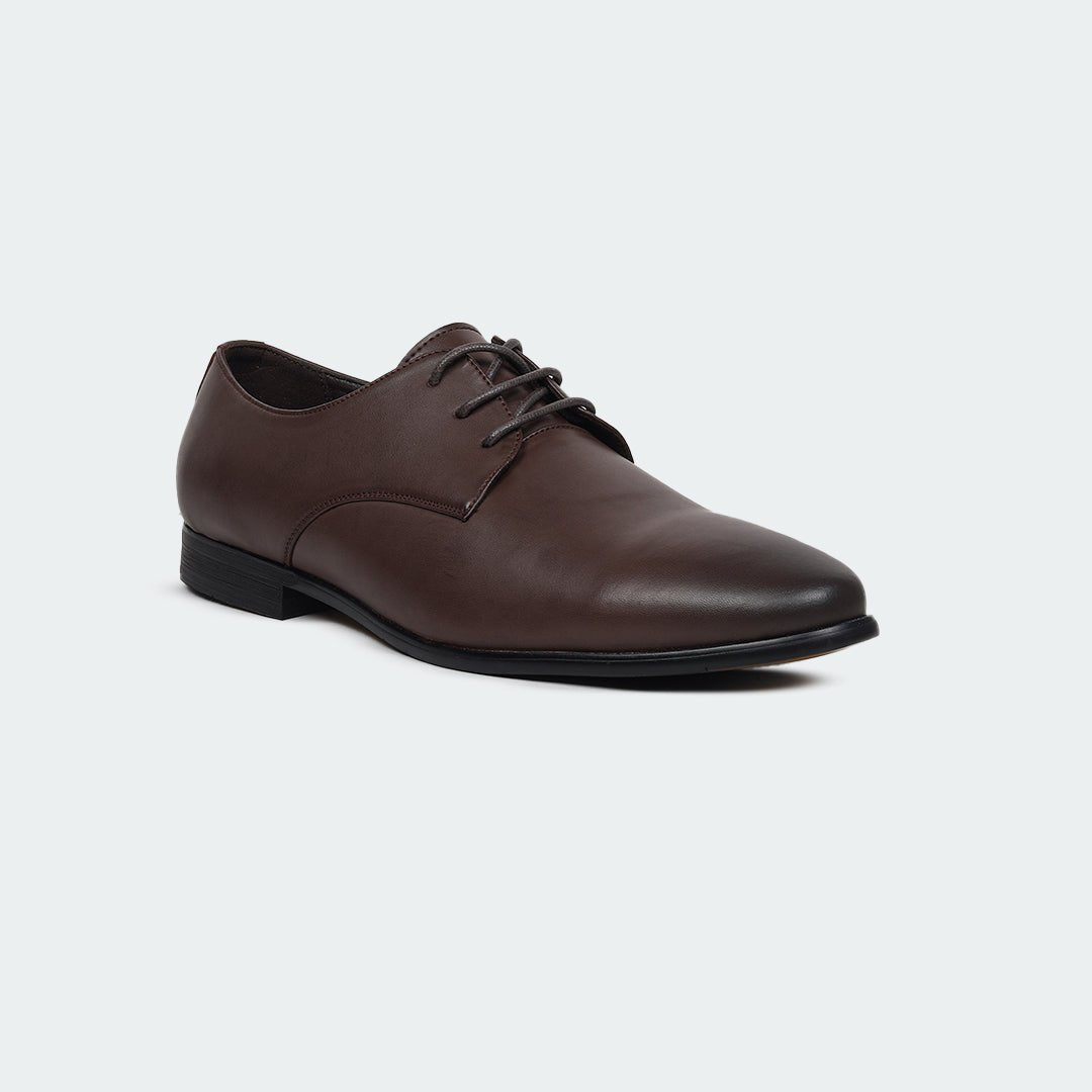 Caliber Shoes Coffee Lace Up Formal Shoes for Men ( GRANDEUR B704C) - Caliber Shoes