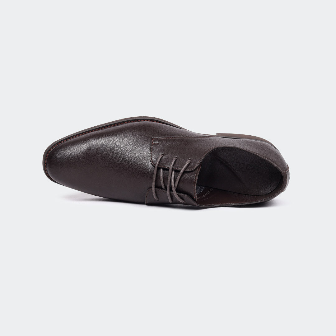 Caliber Shoes Coffee Lace Up Formal Shoes for Men (RICHARD T664G)