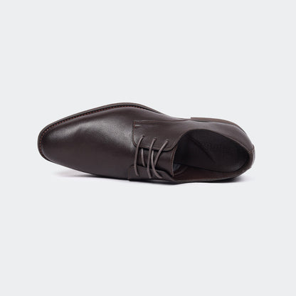 Caliber Shoes Coffee Lace Up Formal Shoes for Men (RICHARD T664G)