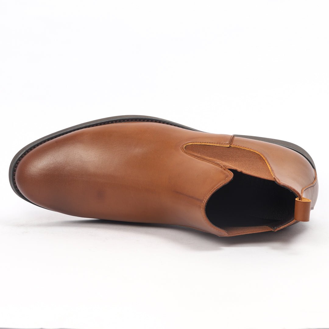 Caliber Shoes Coffee/R Chelsea Boots For Men ( A 481 C ) - Caliber Shoes