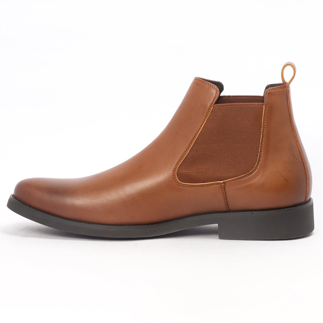 Caliber Shoes Coffee/R Chelsea Boots For Men ( A 481 C ) - Caliber Shoes