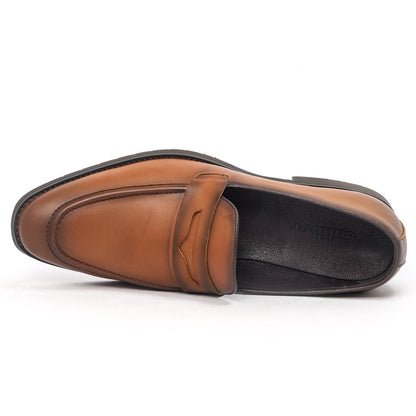 Caliber Shoes Coffee/R Penny Formal Shoes for Men (T654C)