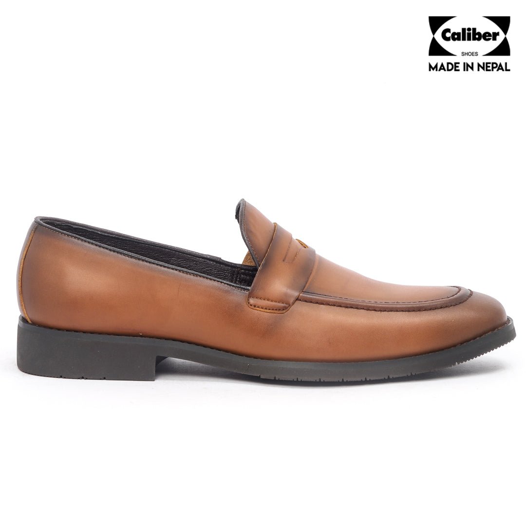Caliber Shoes Coffee/R Penny Formal Shoes for Men (T654C)