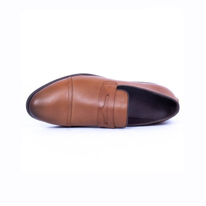 Caliber Shoes Wine Red Penny Formal Shoes for Men (A527C) - Caliber Shoes