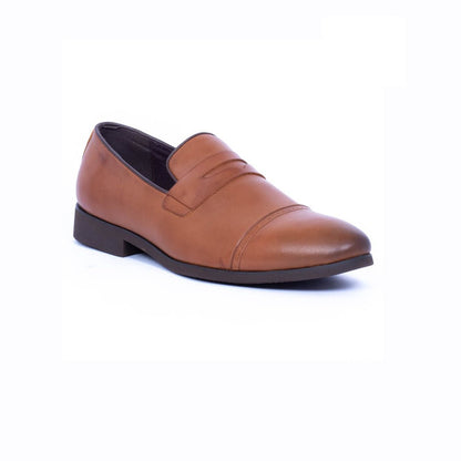 Caliber Shoes Wine Red Penny Formal Shoes for Men (A527C) - Caliber Shoes