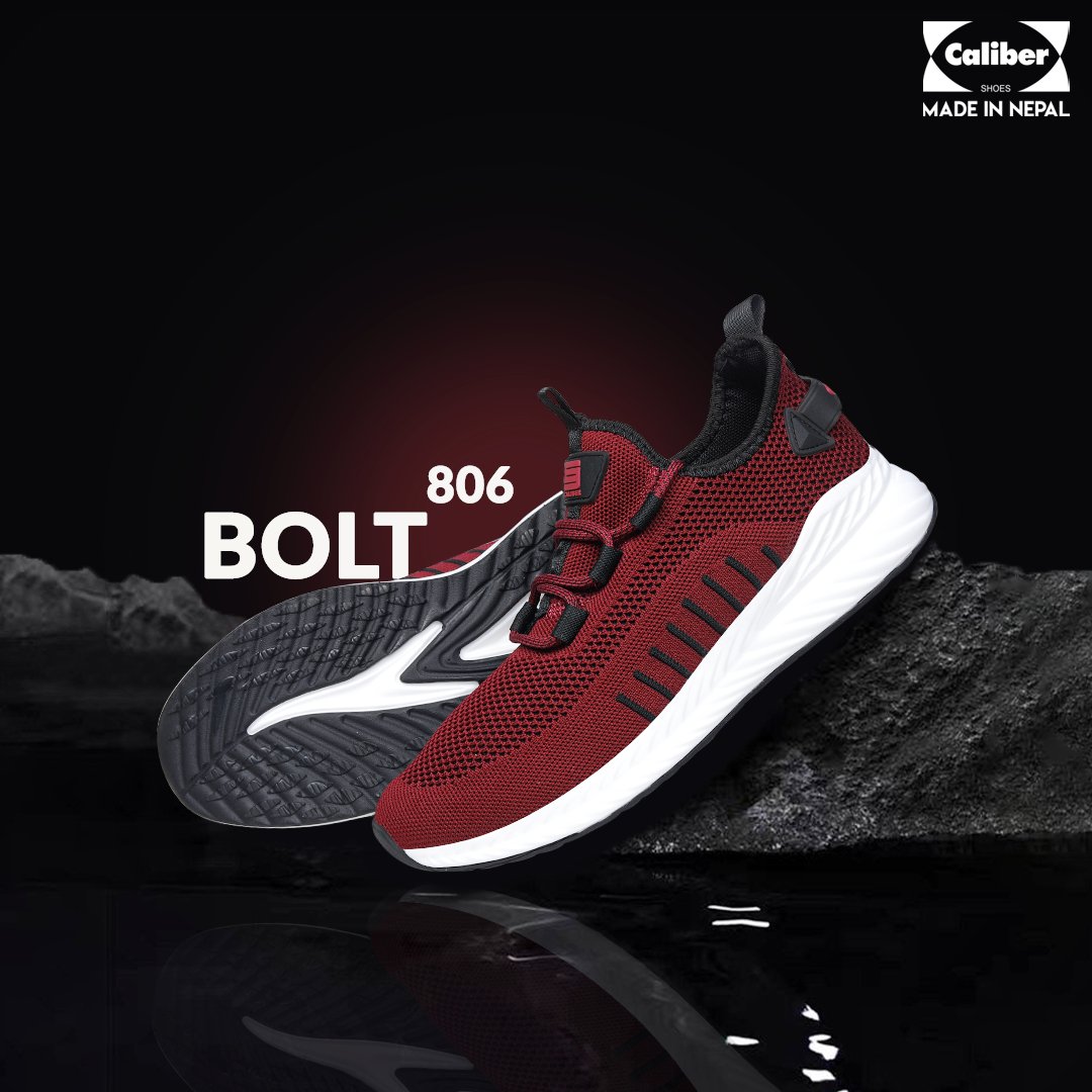 Caliber Sport Shoes Maroon For Men ( BOLT 806) - Caliber Shoes