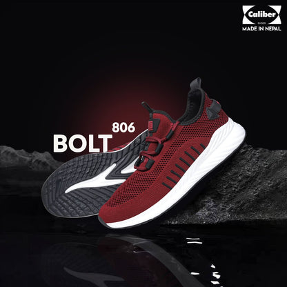 Caliber Sport Shoes Maroon For Men ( BOLT 806) - Caliber Shoes