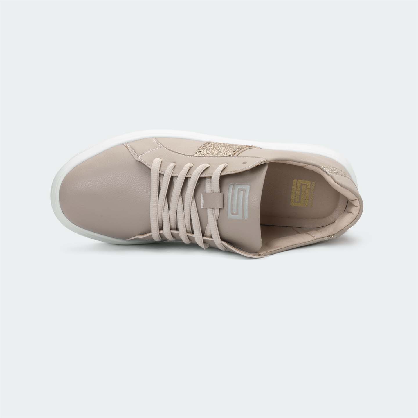 Nude Casual Sneakers for Women (ZORA 598) - Caliber Shoes