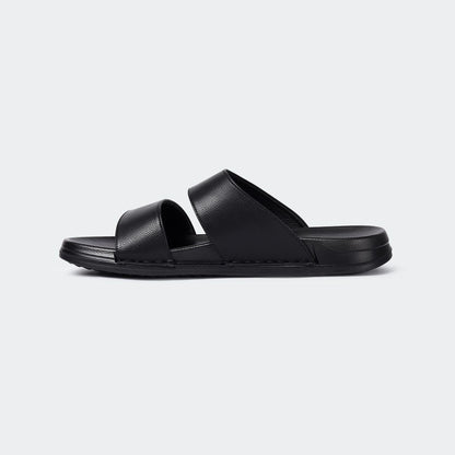 Slipper/Slide Black for Men (FRASER 301G) - Caliber Shoes
