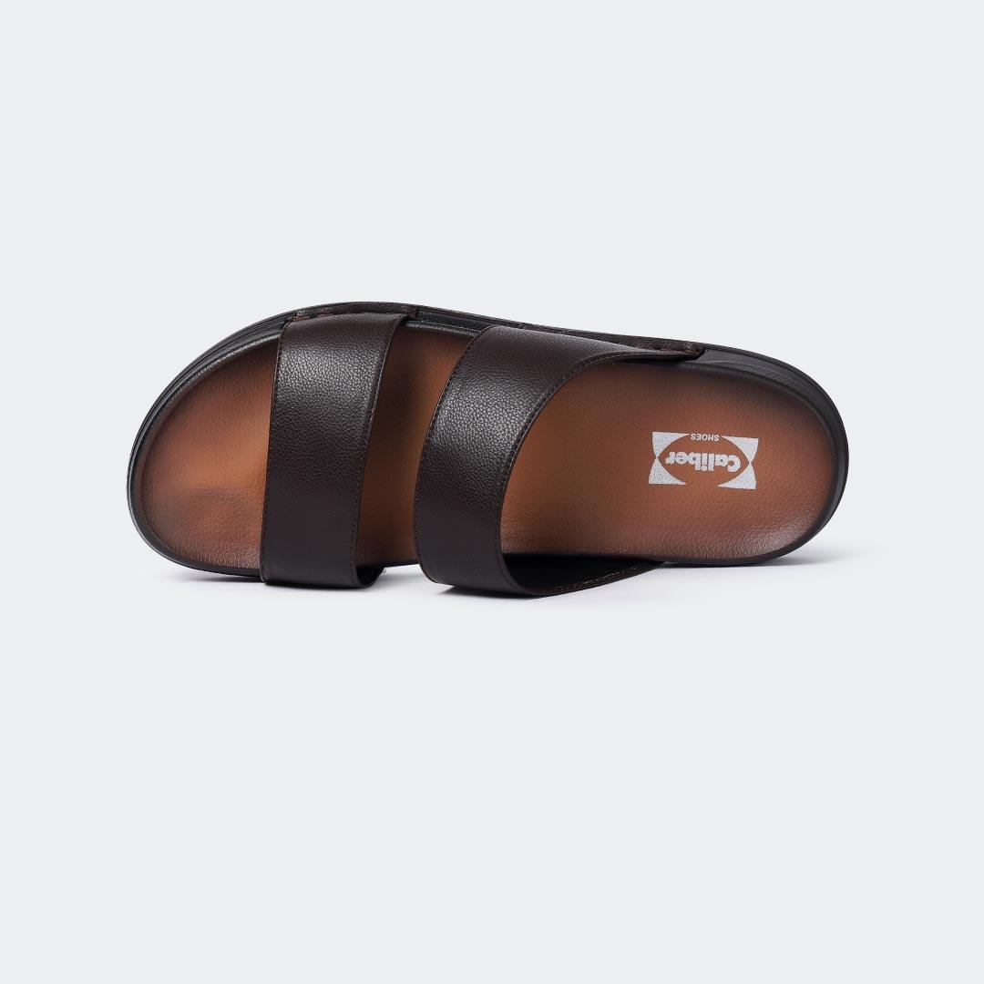 Slipper/Slide Black for Men (FRASER 301G) - Caliber Shoes