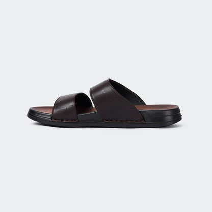 Slipper/Slide Black for Men (FRASER 301G) - Caliber Shoes