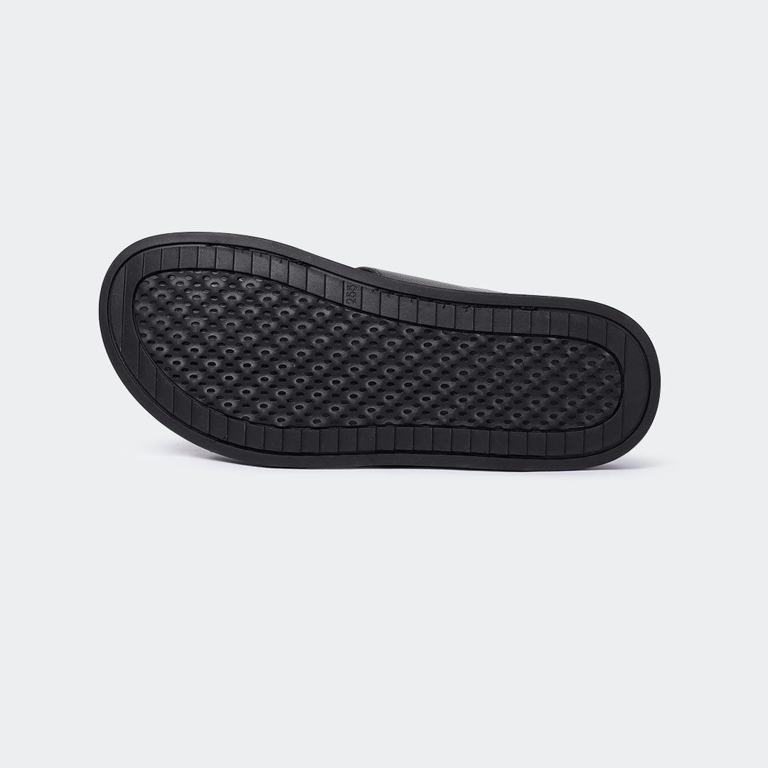 Slipper/Slide Black for Men (FRASER 301G) - Caliber Shoes