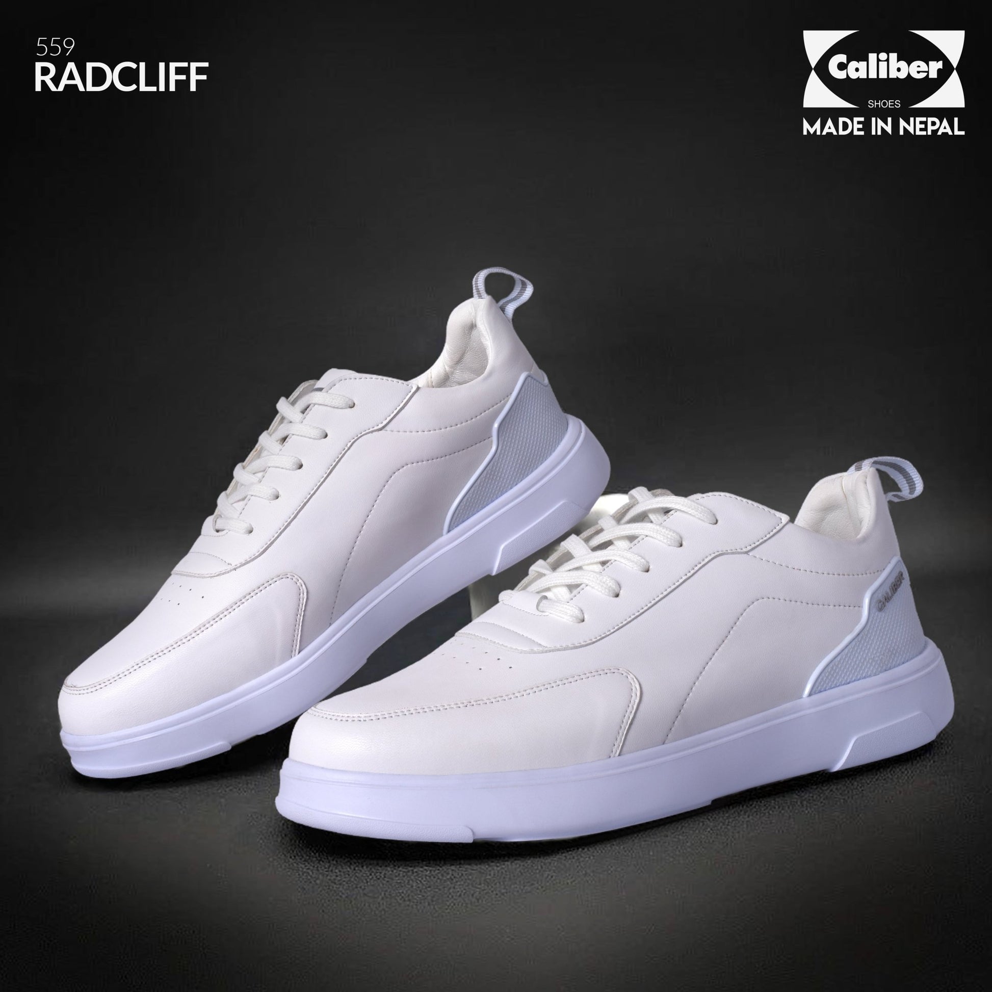 White Casual Sneakers for Men (Radcliff 559) - Caliber Shoes