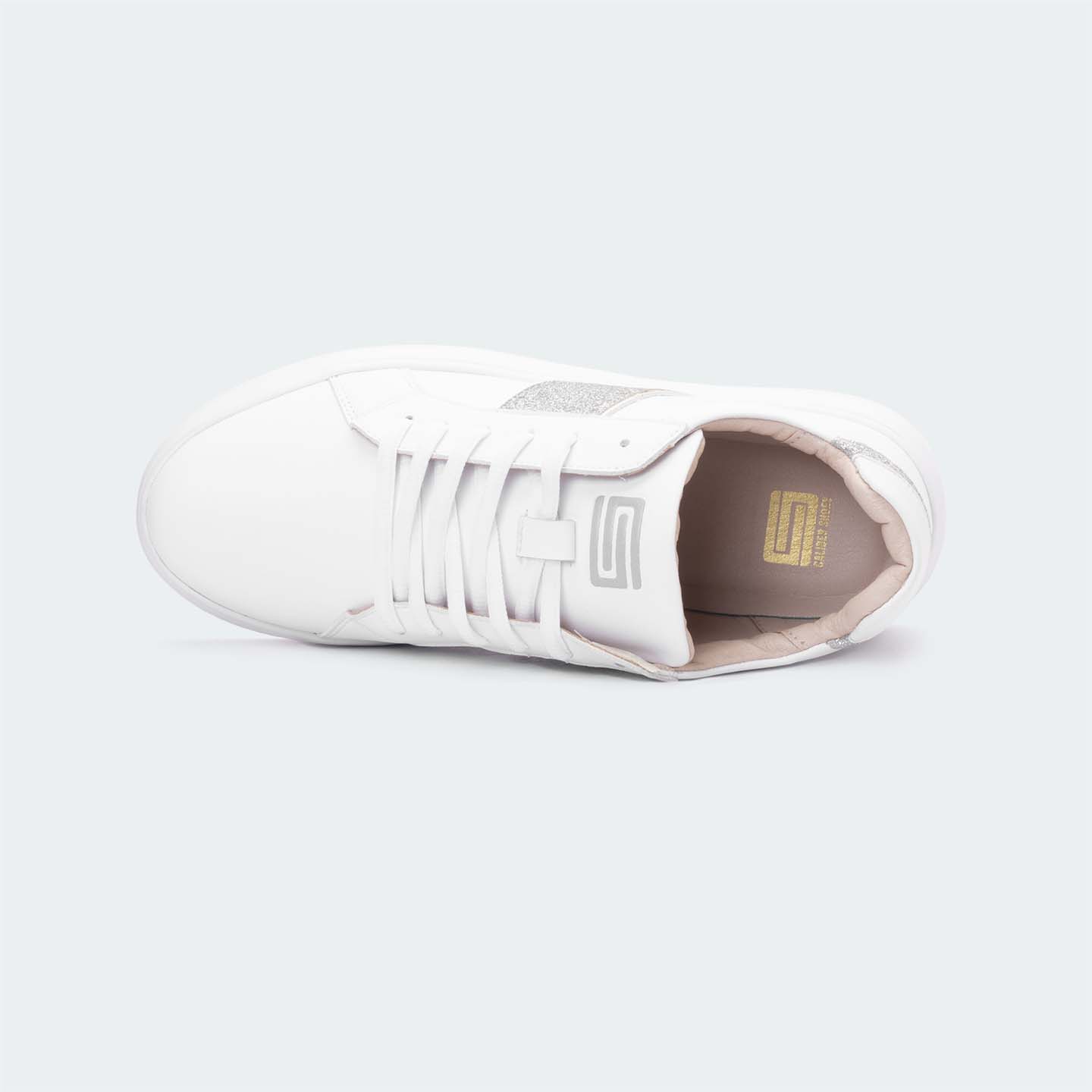 White Casual Sneakers for Women (ZORA 598) - Caliber Shoes