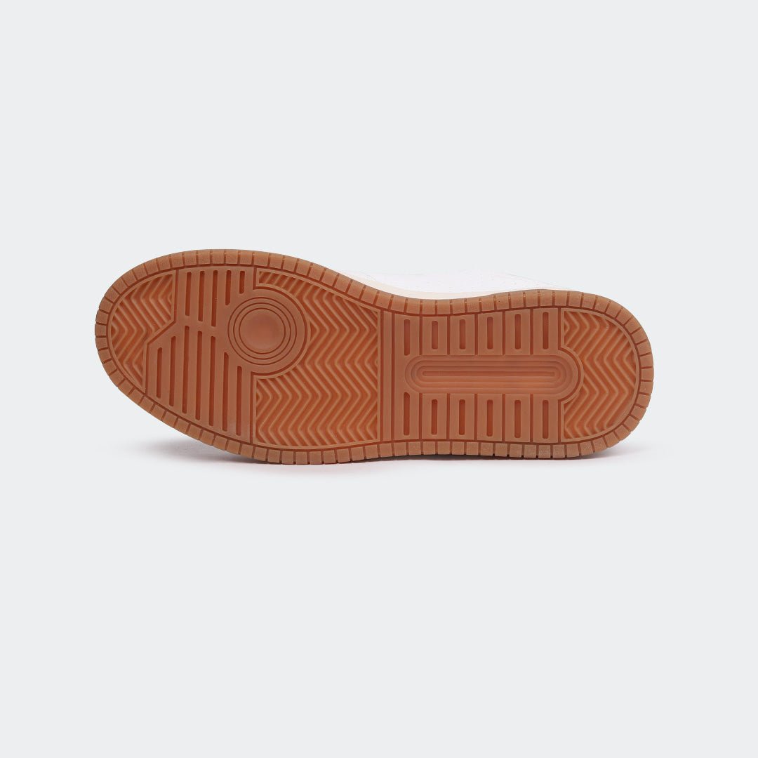 WHITE/BRN Casual Sneakers for Men (LEWIS 692G) - Caliber Shoes